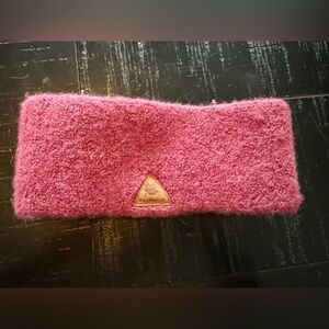 Red maple baby alpaca ear warmers headband